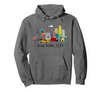 Cool New York City Sketch Drawing Art Illustration Graphic Sweat à Capuche