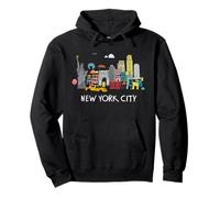 Cool New York City Sketch Drawing Art Illustration Graphic Sweat à Capuche