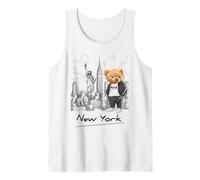 Cool New York City Teddy Bear Illustration Graphic Designs Débardeur