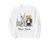 Cool New York City Teddy Bear Illustration Graphic Designs Sweatshirt