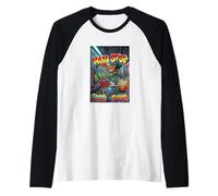 Cool New York City Teddy Bear Playing Basketball Underground Manche Raglan