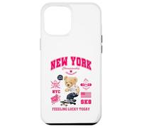 Cool New York City Teddy Bear Skating Illustration Graphic Coque pour iPhone 12 Pro Max