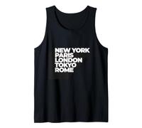 Cool New York Paris London Tokyo Rome Illustration Graphic Débardeur