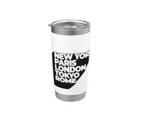 Cool New York Paris London Tokyo Rome Illustration Graphic Gobelet isotherme en acier inoxydable double paroi