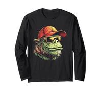 Cool Ogre Face pour les amateurs de casquettes, chapeaux et lunettes de soleil Manche Longue