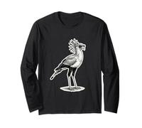 Cool Oiseau Secrétaire Lunettes Dessin Rapace Manche Longue
