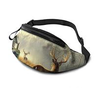 Cool Old Tractor et Cute Deer Causual Waist Pack Bag pour Hommes et Femmes, avec Sangle réglable pour Voyager, Courir, Faire du vélo, de la randonnée