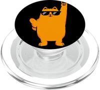 Cool Orange Cat Rock Hand Sign Lunettes de Soleil Graphique et Rouleau PopSockets PopGrip pour MagSafe