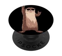 Cool Otter Rock on Funny Animal Lover Lunettes de Soleil Graphiques PopSockets PopGrip Adhésif