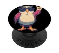 Cool Owl Rock Hand Sign Lunettes de Soleil Motif Animal et Rouleau PopSockets PopGrip Adhésif