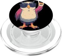 Cool Owl Rock Hand Sign Lunettes de Soleil Motif Animal et Rouleau PopSockets PopGrip pour MagSafe
