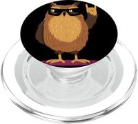 Cool Owl Rock on Funny Bird Lover Animal Graphic Lunettes de Soleil PopSockets PopGrip pour MagSafe