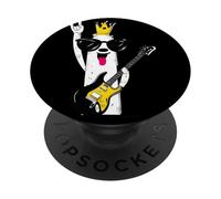 Cool Panda Guitare Player Retro Style Rock Music Design PopSockets PopGrip Adhésif