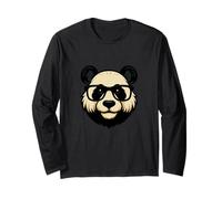 Cool Panda Vector Art avec Lunettes Manche Longue