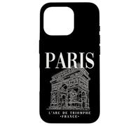 Cool Paris Arc de Triomphe Line Art Illustration Graphic Coque pour iPhone 16 Pro