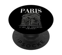 Cool Paris Arc de Triomphe Line Art Illustration Graphic PopSockets PopGrip Adhésif