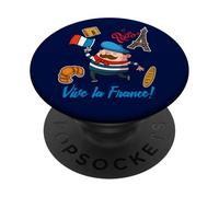Cool Paris Style - I Love Paris Eiffel Tower Graphic Design PopSockets PopGrip Adhésif