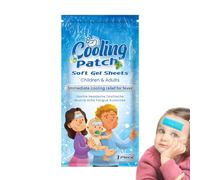 Cool Patches for Fever - Coussinets rafraîchissants en gel apaisant contre la fièvre, 5 feuilles, 5 x 12 cm, réducteur de fièvre portable pour sur le front