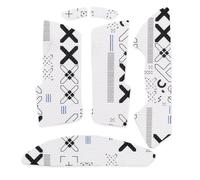 Cool Patterns Textures Bande antidérapante absorbant la transpiration Compatible avec souris de jeu sans fil Razer DeathAdder V3 Pro Blanc