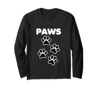 Cool Paws Graphic Design Tees - Cat Dogs Paws Short Sleeve Manche Longue