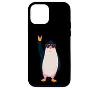 Cool Penguin Lunettes de Soleil Rose Signe Rock Sign Graphic Main et Coque pour iPhone 12 Mini
