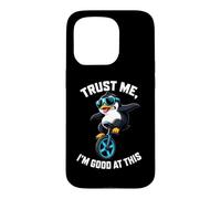 Cool Penguin Monocycle Trust Im Good At This Humor Coque pour iPhone 15 Pro