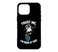 Cool Penguin Monocycle Trust Im Good At This Humor Coque pour iPhone 16 Pro Max
