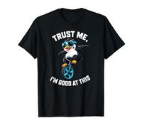 Cool Penguin Monocycle Trust Im Good At This Humor T-Shirt Graphique avec Valeur