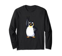 Cool Penguin Musician Rock Roll Party Manche Longue