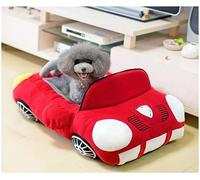 Cool Pet Chien Lit Mode Voiture en Forme Lit pour Animal De Compagnie Nid De Cou Doux Puppy House Coussin Chaud pour Teddy Kennels Chaton Canapé Rembourré Maison pour Pet Lit pour P, Rosso