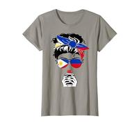 Cool Philippin Coffee Mama Girl Aunt Philippines Flag Graphic T-Shirt