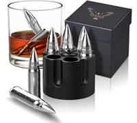 Cool Pierre a Whisky Idee Cadeau Homme Noel - Coffret Whisky avec 6 x Pierre a Whiskey & Boite Rangement - Insolite Pierres à Whisky Glace Réutilisables - Idée Cadeau Secret Santa pour Papa Collègue