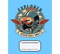 Cool Pilot Aviation Composition Notebook for Adults Kids Boys Girls Teens 110 Pages College Ruled 7.5 x 9.25 Lined Paper Composition Book: Cute ... Future Pilot School Students Retired Pilots