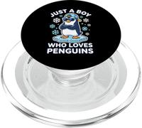 Cool Pingouin dans Une Casquette Bleue Just A Boy Who Loves Penguins PopSockets PopGrip pour MagSafe