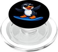 Cool Pingouin Surfer Riding Waves Sports d'été PopSockets PopGrip pour MagSafe