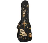 Cool Planets Étui rembourré pour ukulélé de concert de 58,4 cm Motif galaxie et étoiles Système solaire Étanche et durable, Multicolore 01., 25.9x9x3.1in/66x23x8cm, Organiseur de sac