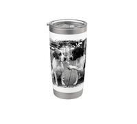 Cool Pointer Dogs Smoking Briquet Street Art Gobelet isotherme en acier inoxydable double paroi