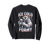 Cool Polar Bear Ice Cold Beer Funny Drinking Humour Sweatshirt