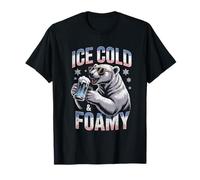 Cool Polar Bear Ice Cold Beer Funny Drinking Humour T-Shirt