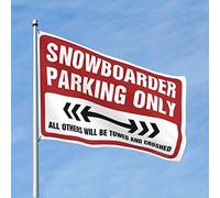 Cool Poster Drapeaux Snowboarder Parking Only Flag Gym Flag Porche Flag (Taille : 152 x 244 cm)