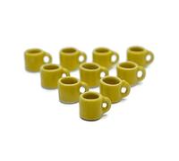 Cool Price Lot de 10 tasses à café et à thé Jaune
