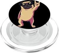 Cool Pug Rock on Funny Dog Lover Animal Graphic Lunettes de Soleil PopSockets PopGrip pour MagSafe