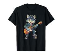 Cool Punk Rocker Husky Jouant de la Guitare sur scène T-Shirt