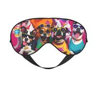Cool Puppy Dog No.104 Masque de sommeil double face pour homme et femme - Occultant pour dormir et voyager
