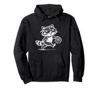 Cool Raccoon Basketball avec Maman Joueur drôle Sweat à Capuche