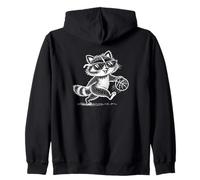 Cool Raccoon Basketball avec Maman Joueur drôle Sweat à Capuche