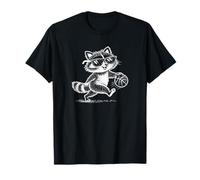 Cool Raccoon Basketball avec Maman Joueur drôle T-Shirt