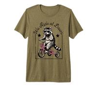 Cool Raccoon Lunettes de Soleil Tricycle We Ride at Dawn T-Shirt Haut de Gamme