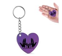 Cool Rappeur Personnage Design Mignon Keychain,Cœur Acrylique Keychain Transparent, pour Clés Portefeuilles Sacs à Dos Sacs à Main Téléphones Portables,Cartoon Porte-Clés Accessoires Pendentif