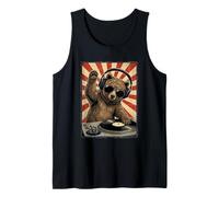 Cool Retro Bear DJ Funny Bears Musique Hommes Femmes Enfants Débardeur